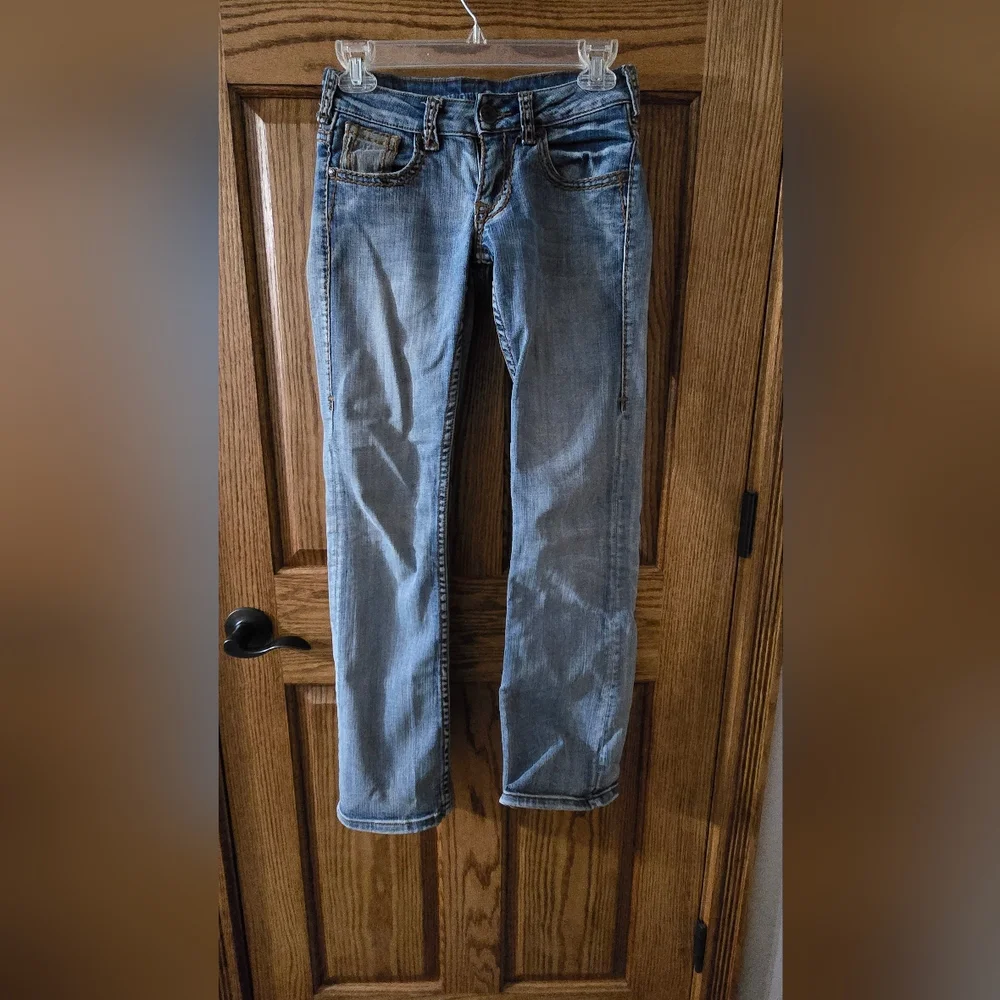 Cowgirl Tuff Light Blue Straight Leg Jeans - Picture 2 of 8